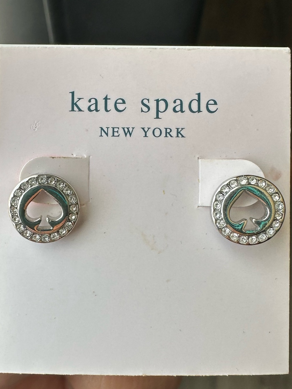 NWT Kate Spade Spot The Spade Pavé Halo Spade Studs